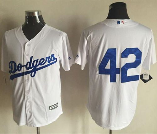 Dodgers #42 Jackie Robinson White New Cool Base Stitched MLB Jersey
